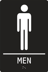 ADA Compliant Restroom Sign - Men Symbol