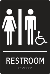 ADA Compliant Restroom Sign - Restroom Handicap Symbol