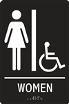 ADA Compliant Restroom Sign - Women Handicap Symbol