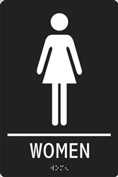 ADA Compliant Restroom Sign - Women Symbol