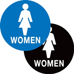 ADA Compliant Restroom Sign - Women Circle Symbol