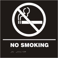 ADA Door Sign - No Smoking Symbol
