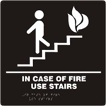 ADA Door Sign - In Case of Fire