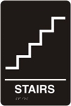 ADA Door Sign - Stairs Symbol