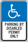 Parking Signs - Disabled Permit Only