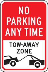 Parking Signs - No Parking Any Time
