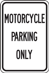 Parking Signs - Motorcycle Parking Only