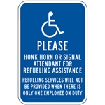 Gas Pump Signs - Please Honk For Assistance
