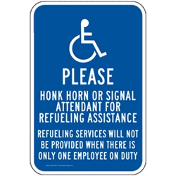 Gas Pump Signs - Please Honk For Assistance