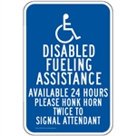 Gas Pump Signs - Disabled Fueling Assistance