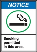 CIOMA Notice Smoking Permitted