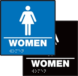 ADA Compliant Restroom Square Sign - Women Symbol