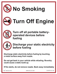 Static Electricity While Fueling Label | HCL