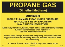 Propane Gas Sign | HCL Labels