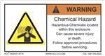 Warning - Chemical Hazard Follow Procedures Labels