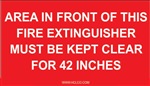 Area In Front Of This Fire Extinguisher Must Be Kept Clear For 42 Inches