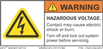 Warning Hazardous Voltage Contact Can Cause Electric Shock And Burns