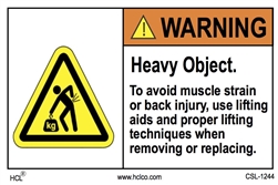 Warning Label Heavy Object