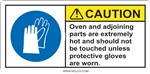 CautionOven And Adjoining Parts Are Extremely Hot