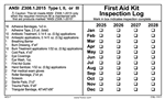 First Aid Kit Inspection Log - Class A Write-in Adhesive Label