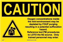 Caution - Oxygen Concentrations Inside