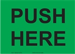 Push Here - Safety Label