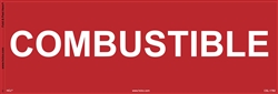 Combustible - 4" x 12" Adhesive Vinyl