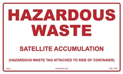 Hazardous Waste Tag Attached To Side Of Container - 3" x 5" (Pack of 25)