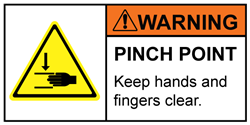 Warning - Pinch Point Label