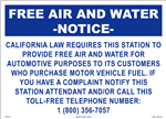 Notice - Free Air and Water