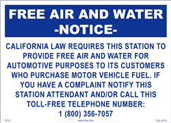 Notice - Free Air and Water
