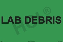 Lab Debris - 4" x 6" - Adhesive Vinyl Label
