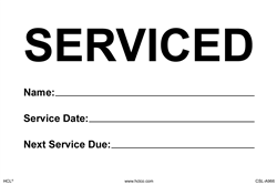 Serviced Adhesive Vinyl Label