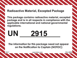 Radioactive Material - UN 2915 Label | HCL Labels