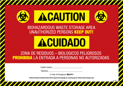 Halogenated Solvent Waste Only - Hazardous Waste Warning Sign