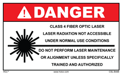 Danger - Class 4 Fiber Optic Laser Radiation