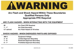 Warning - Arc Flash and Shock Hazard Within These Boundaries
