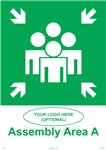 Evacuation Point A Sign (Vertical Format) â€“ Personalize with Your Logo