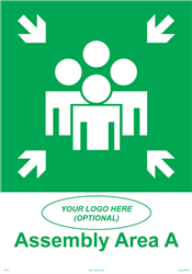 Evacuation Point A Sign (Vertical Format) â€“ Personalize with Your Logo
