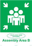 Evacuation Point B Sign (Vertical Format) â€“ Personalize with Your Logo