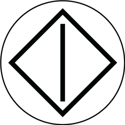 Digital Ground Symbol Round Label