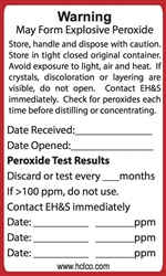 May Form Explosive Peroxide Chemical Label