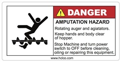 Danger - Amputation Hazard Label
