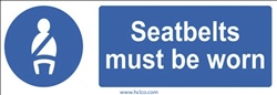 Seatbelts Must Be Worn Label