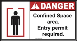 Danger - Confined Space Area Sign | HCL Labels, Inc.