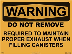 Warning Label - Do Not Remove