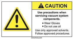 Caution - Use Precautions When Servicing Label