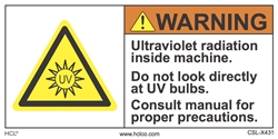 Warning - Ultraviolet Radiation Label