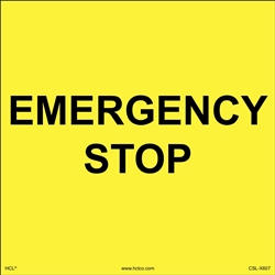 Emergency Stop Label