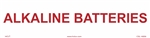 Alkaline Batteries Cabinet Sign